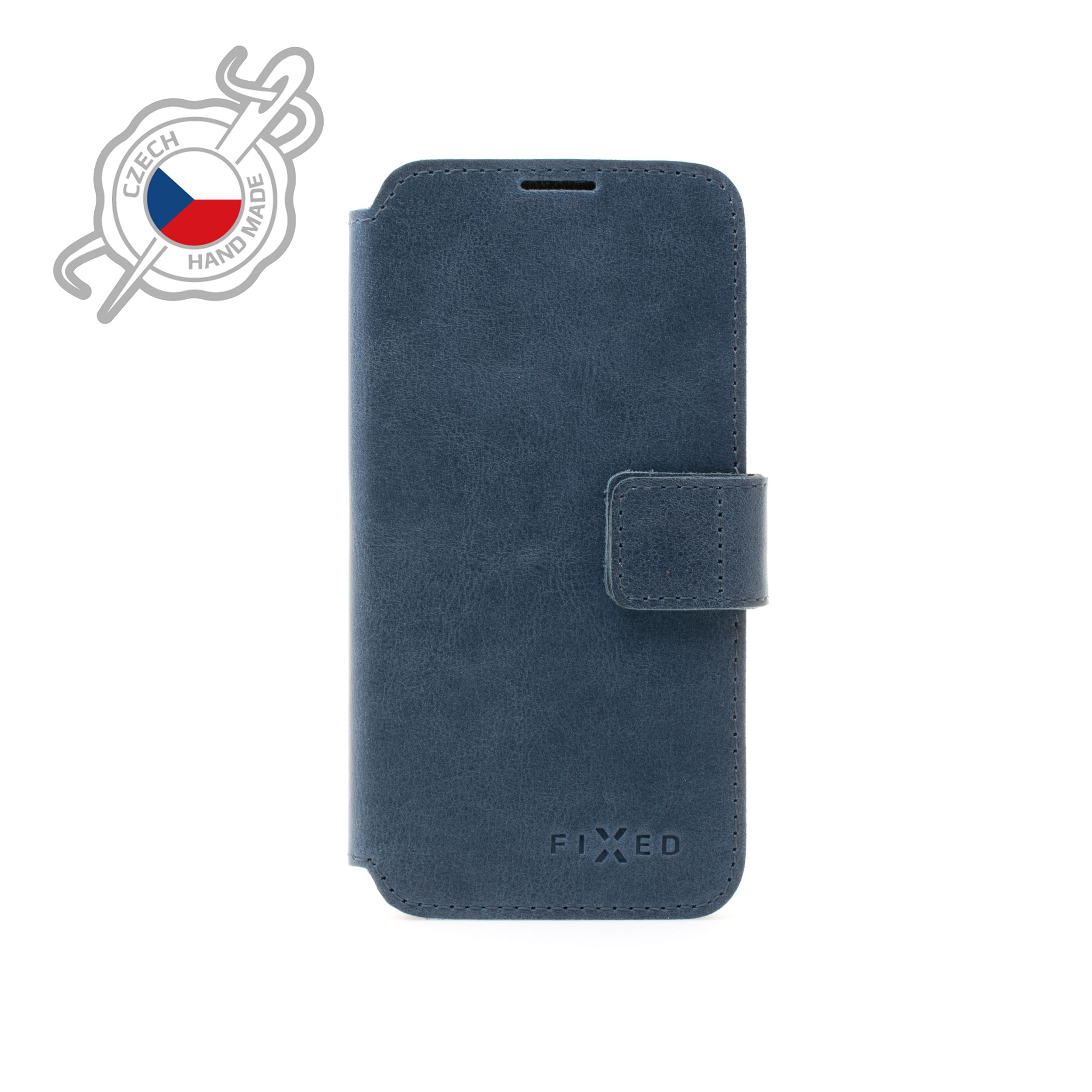 Kožené pouzdro typu kniha FIXED ProFit pro Samsung Galaxy S21+, modré