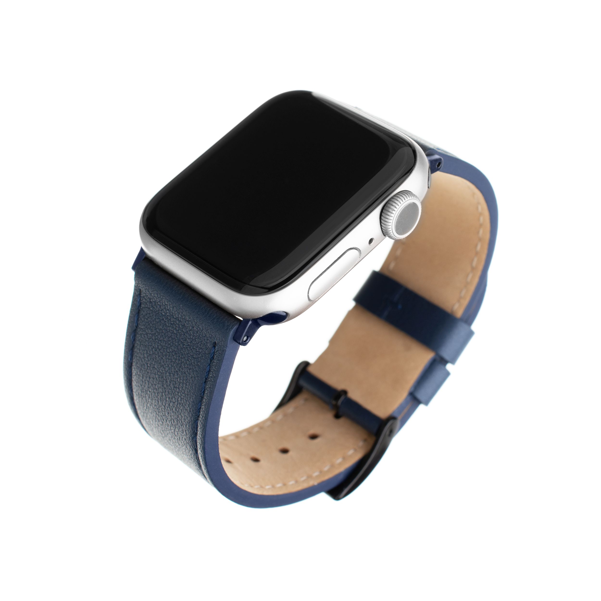 Kožený řemínek FIXED Leather Strap pro Apple Watch 42/44/45/49mm, modrý
