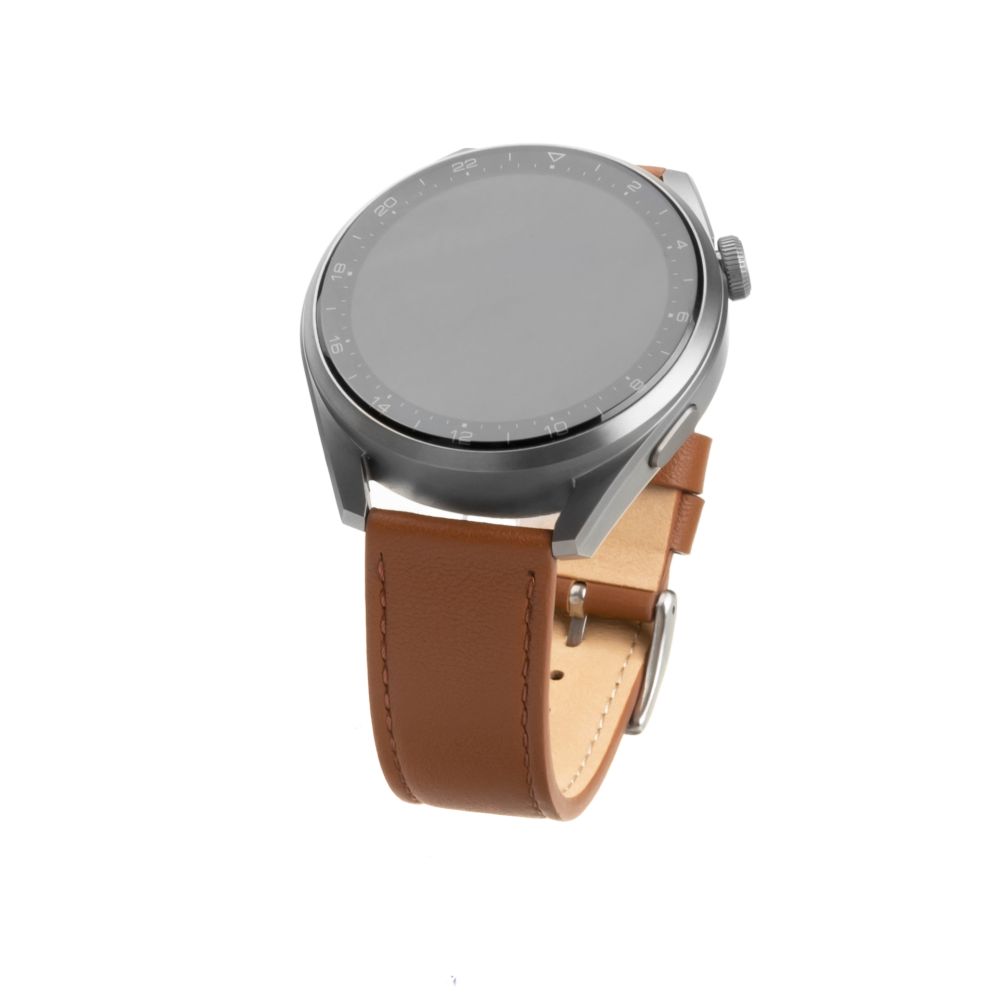 Kožený řemínek FIXED Leather Strap s Quick Release 20mm pro smartwatch, hnědý
