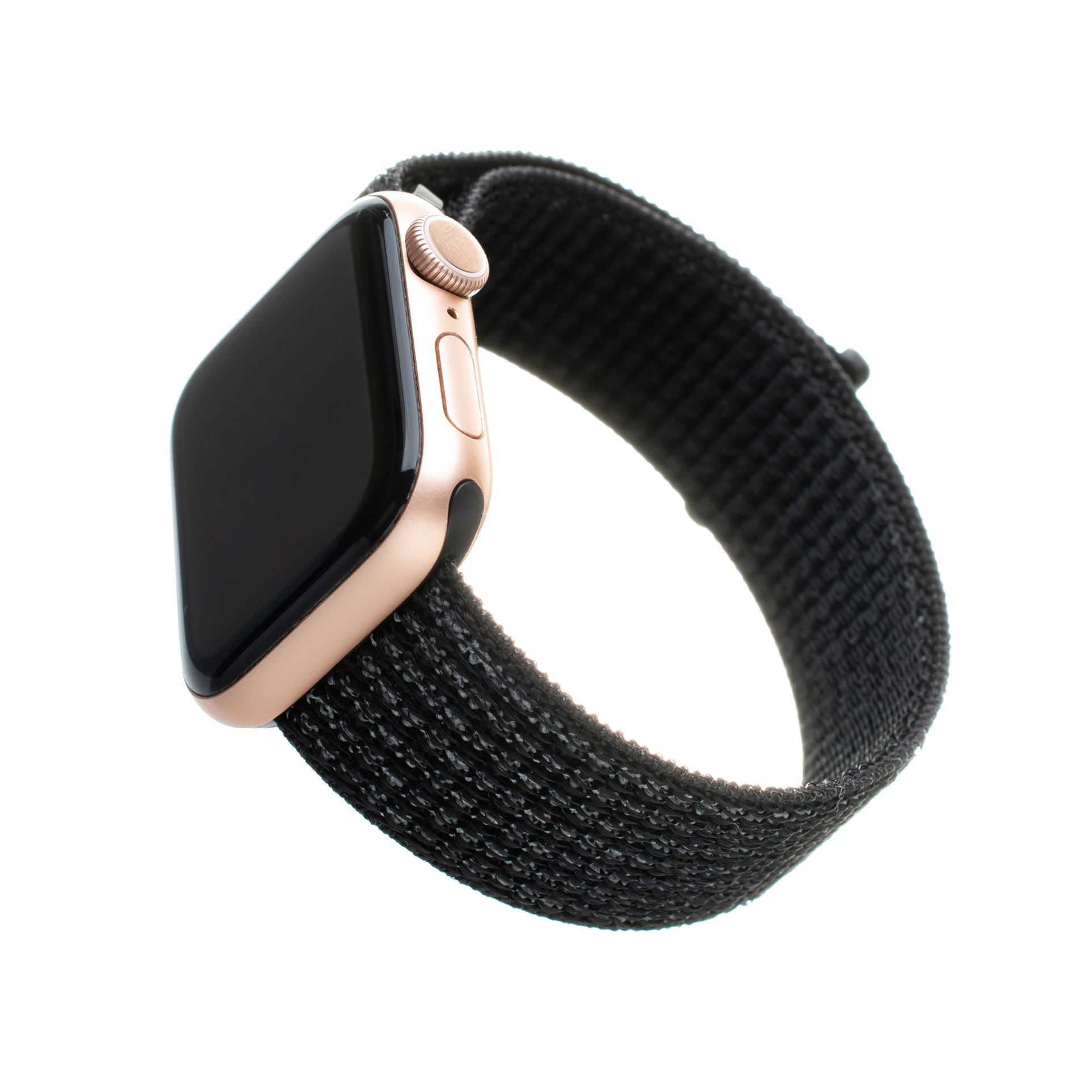 Nylonový řemínek Nylon Strap pro Apple Watch 42/44/45/49mm, reflexně černý