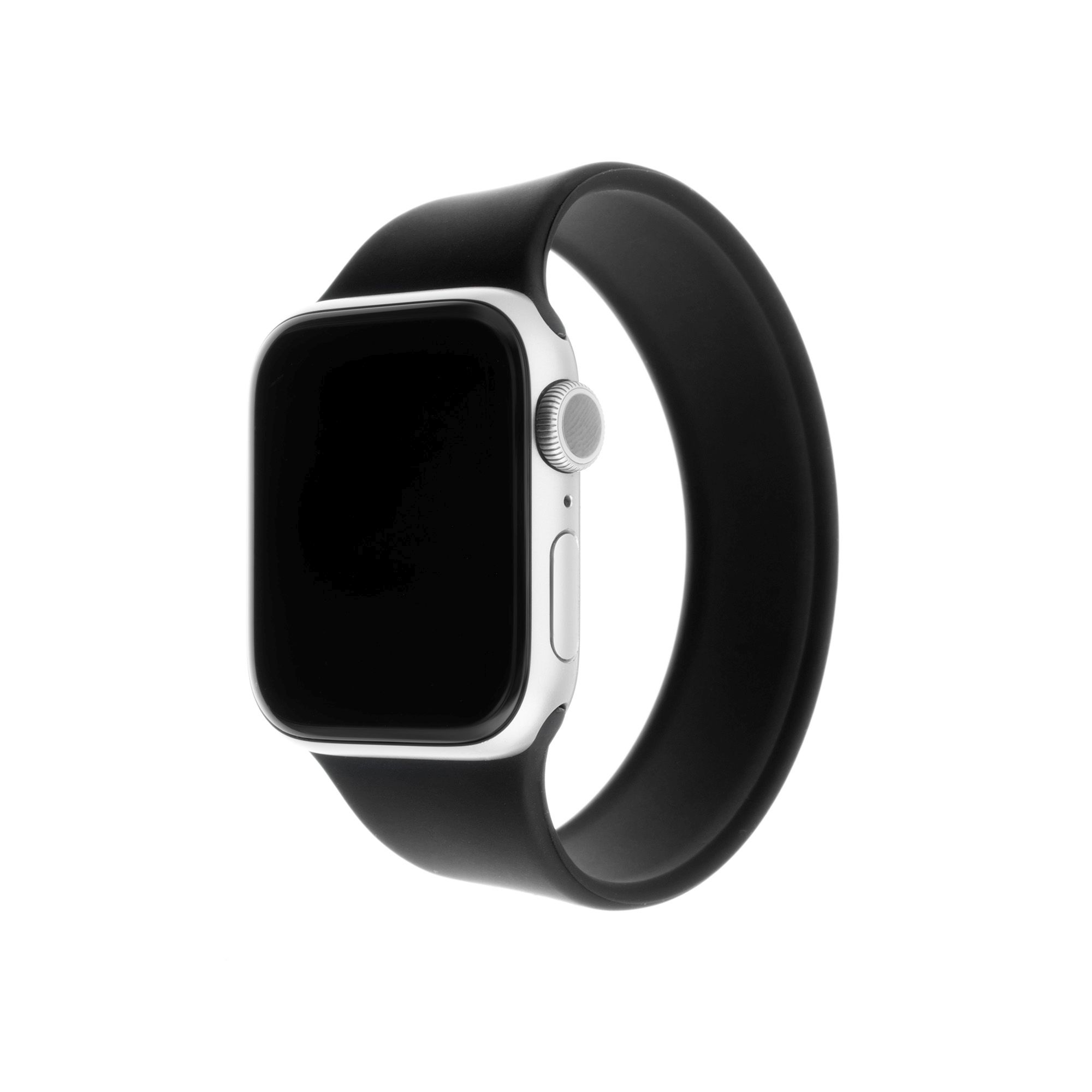 Elastický silikonový řemínek Silicone Strap pro Apple Watch 42/44/45/49mm, velikost XL, černý