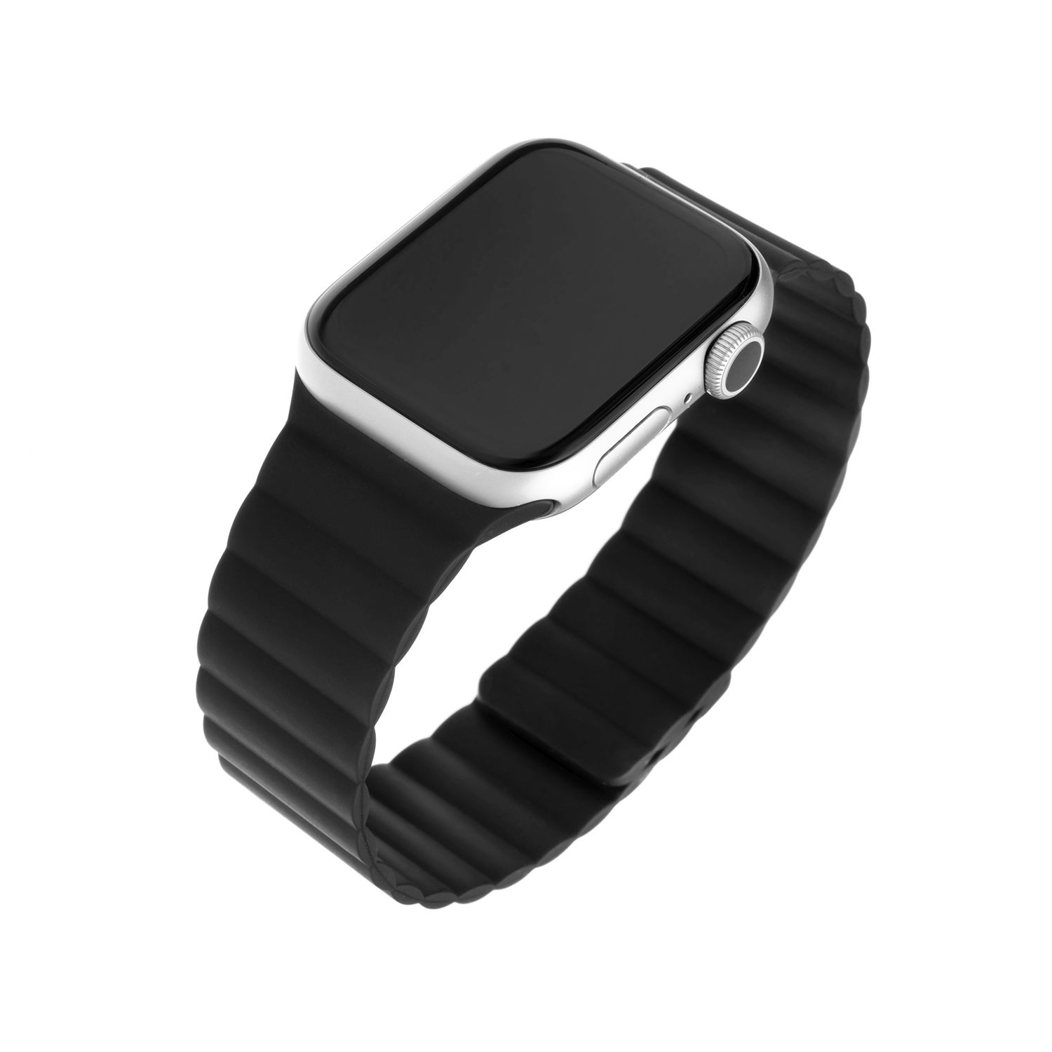 Silikonový řemínek Magnetic Strap s magnetickým zapínáním pro Apple Watch 38/40/41mm, černý