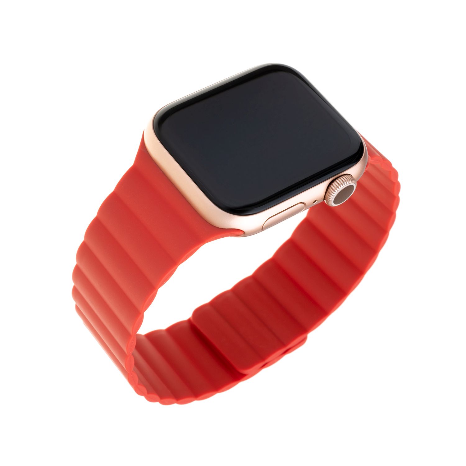 Silikonový řemínek Magnetic Strap s magnetickým zapínáním pro Apple Watch 38/40/41mm, červený