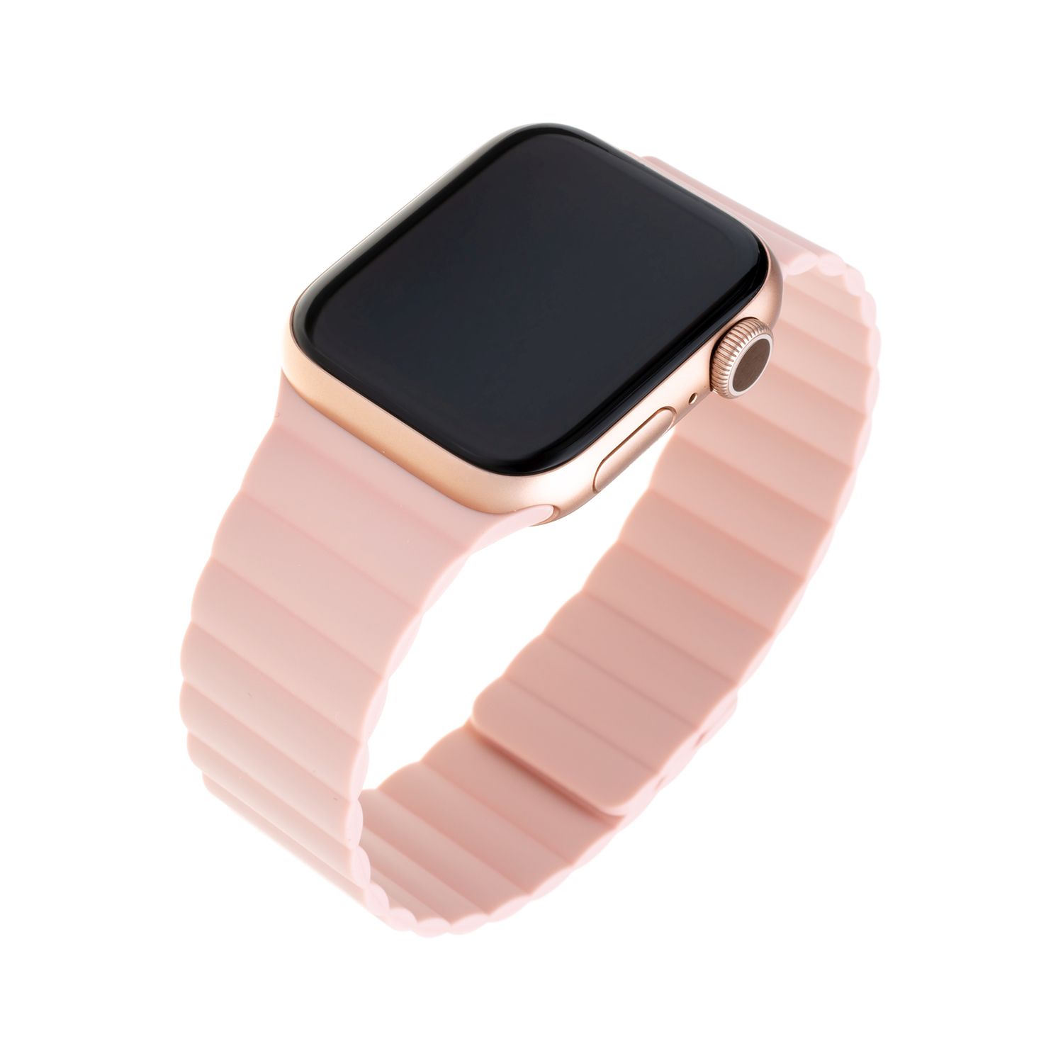 Silikonový řemínek Magnetic Strap s magnetickým zapínáním pro Apple Watch 38/40/41mm, růžový