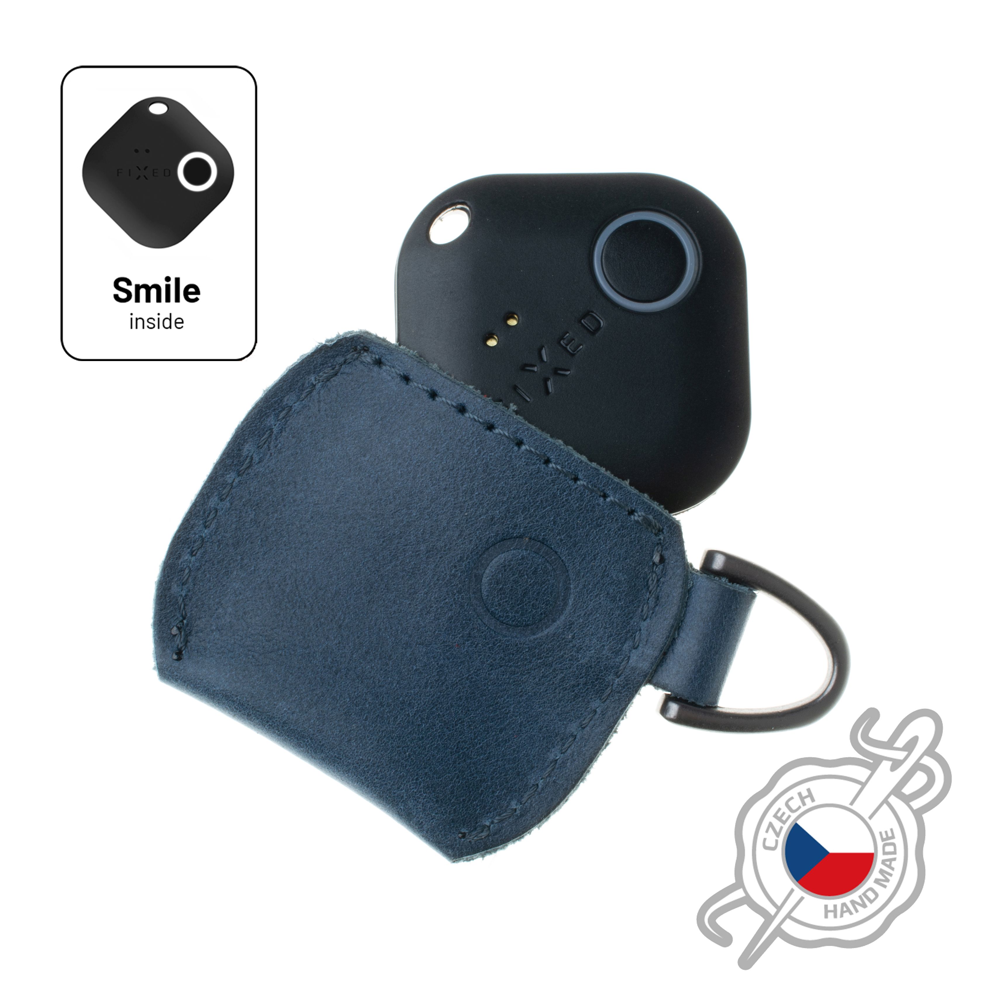 Kožené pouzdro Smile Case se smart trackerem Smile Pro, modré