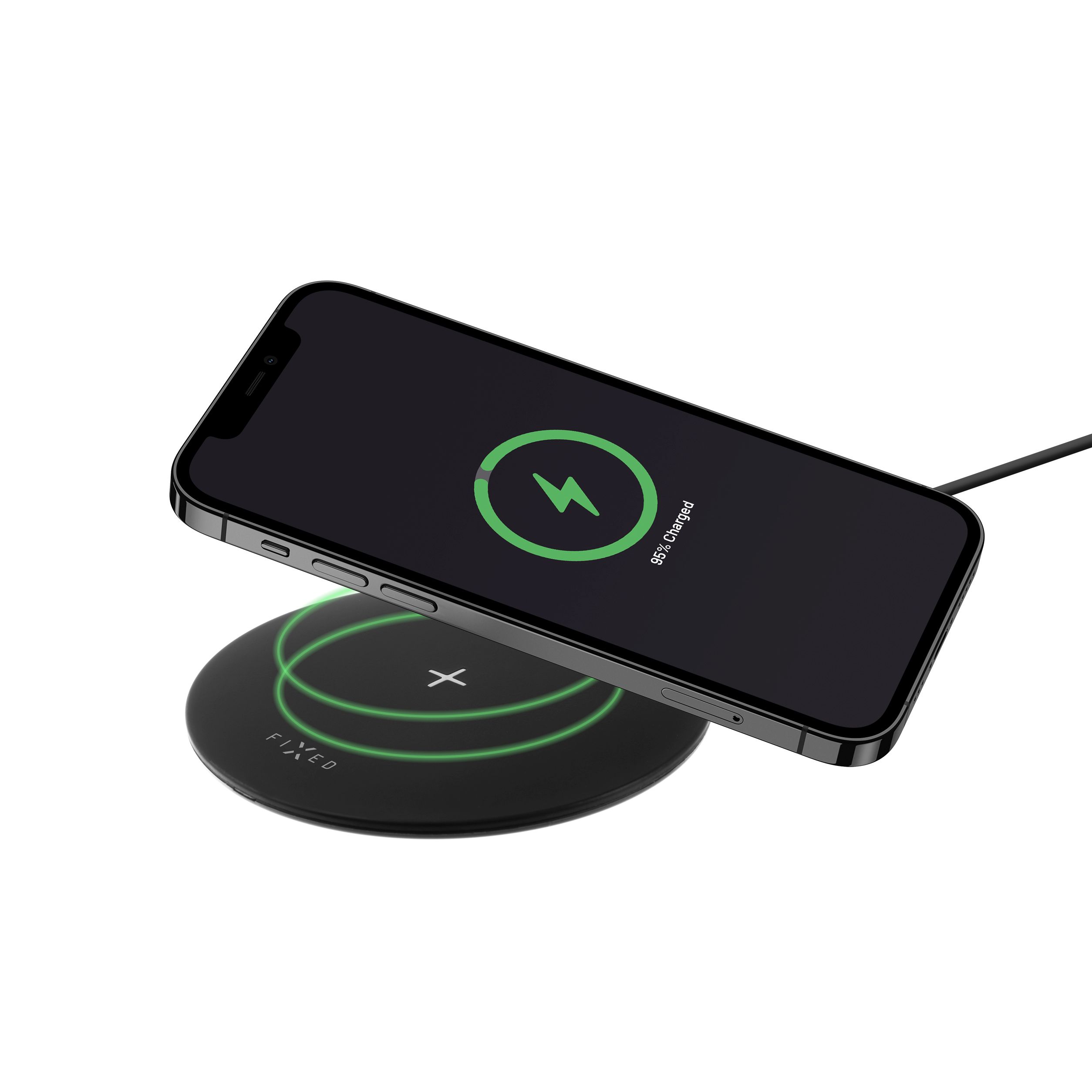 Podložka pro rychlé bezdrátové nabíjení telefonu SlimPad, 15W, černá