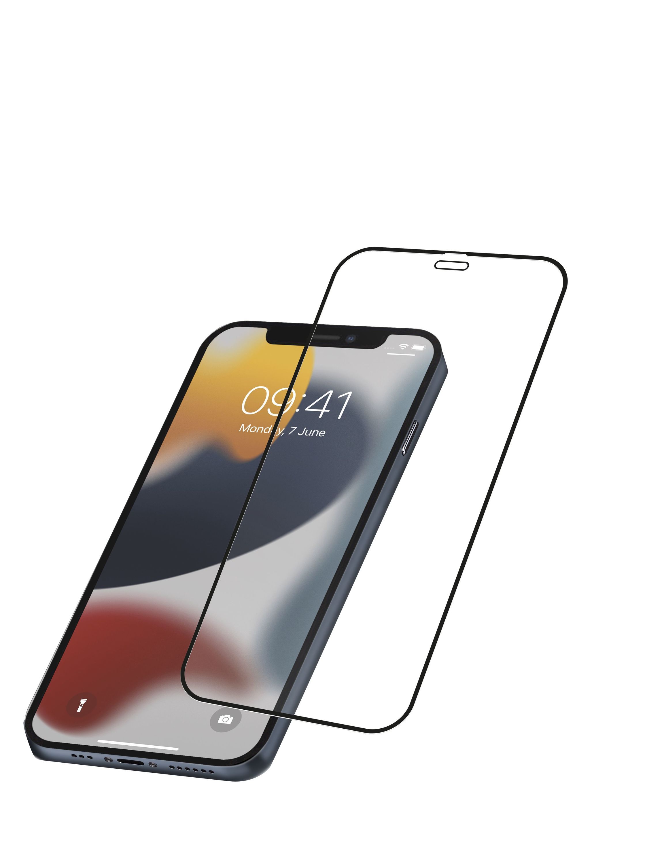 Ochranné tvrzené sklo pro celý displej CAPSULE pro Apple iPhone 13 Mini, černé