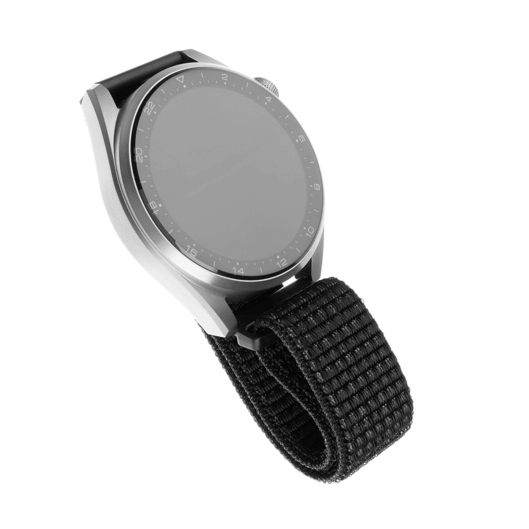 Nylonový řemínek Nylon Strap s Quick Release 20mm pro smartwatch, reflexně černý