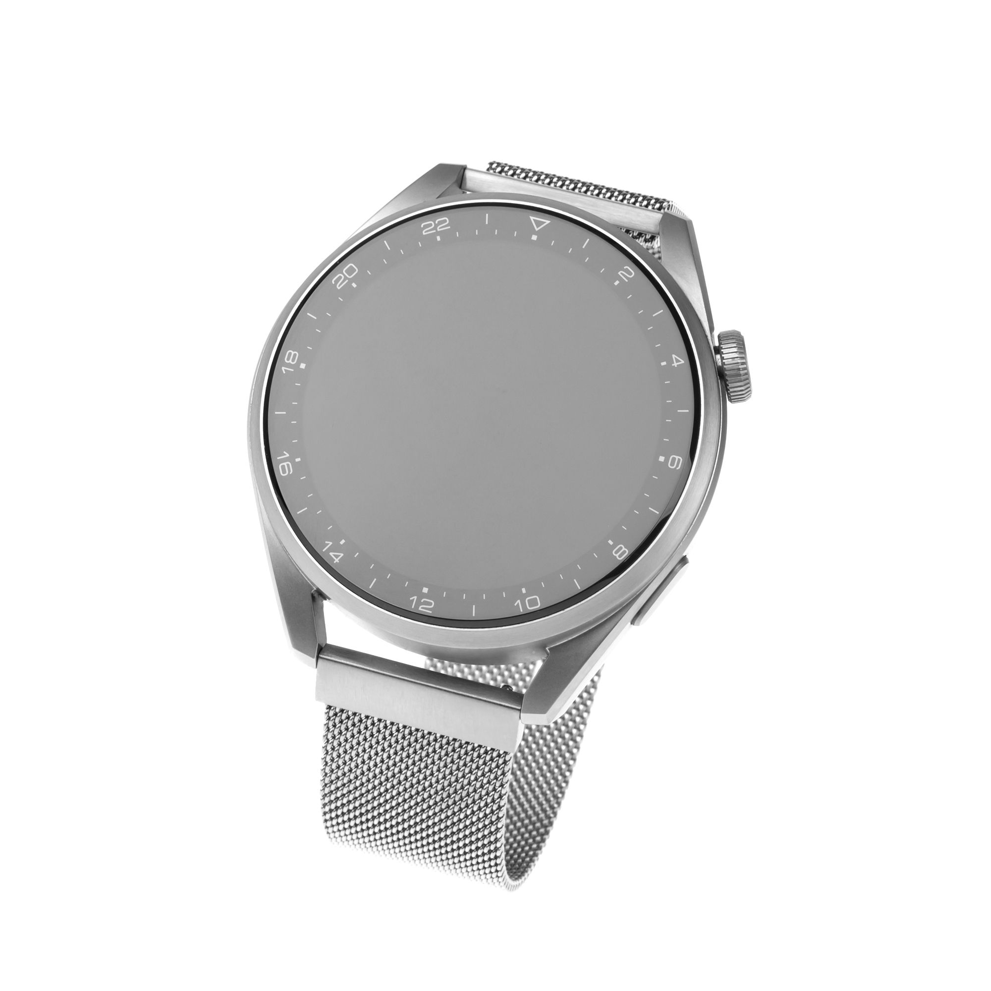 Síťovaný nerezový řemínek Mesh Strap s Quick Release 20mm pro smartwatch, stříbrný