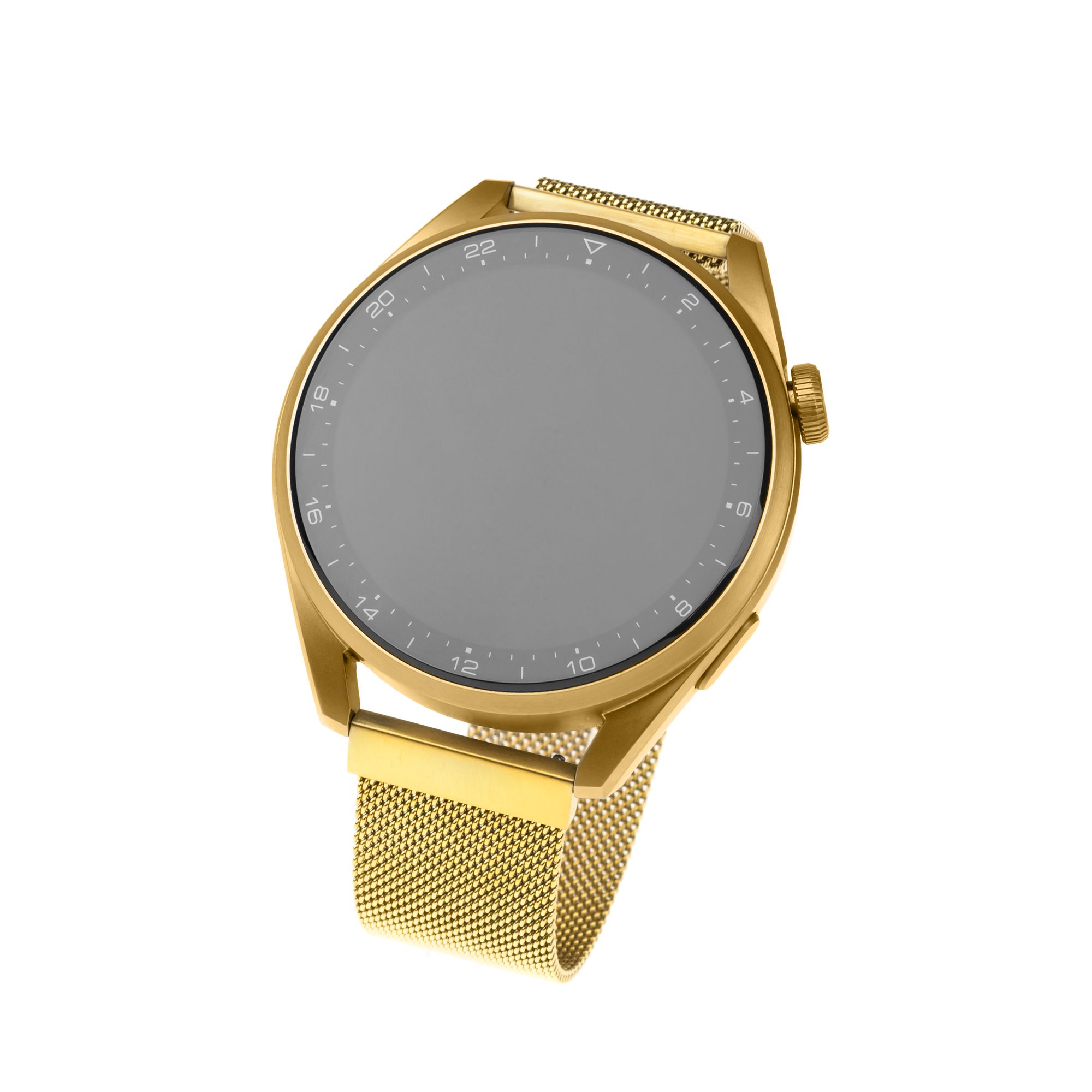 Síťovaný nerezový řemínek Mesh Strap s Quick Release 20mm pro smartwatch, zlatý