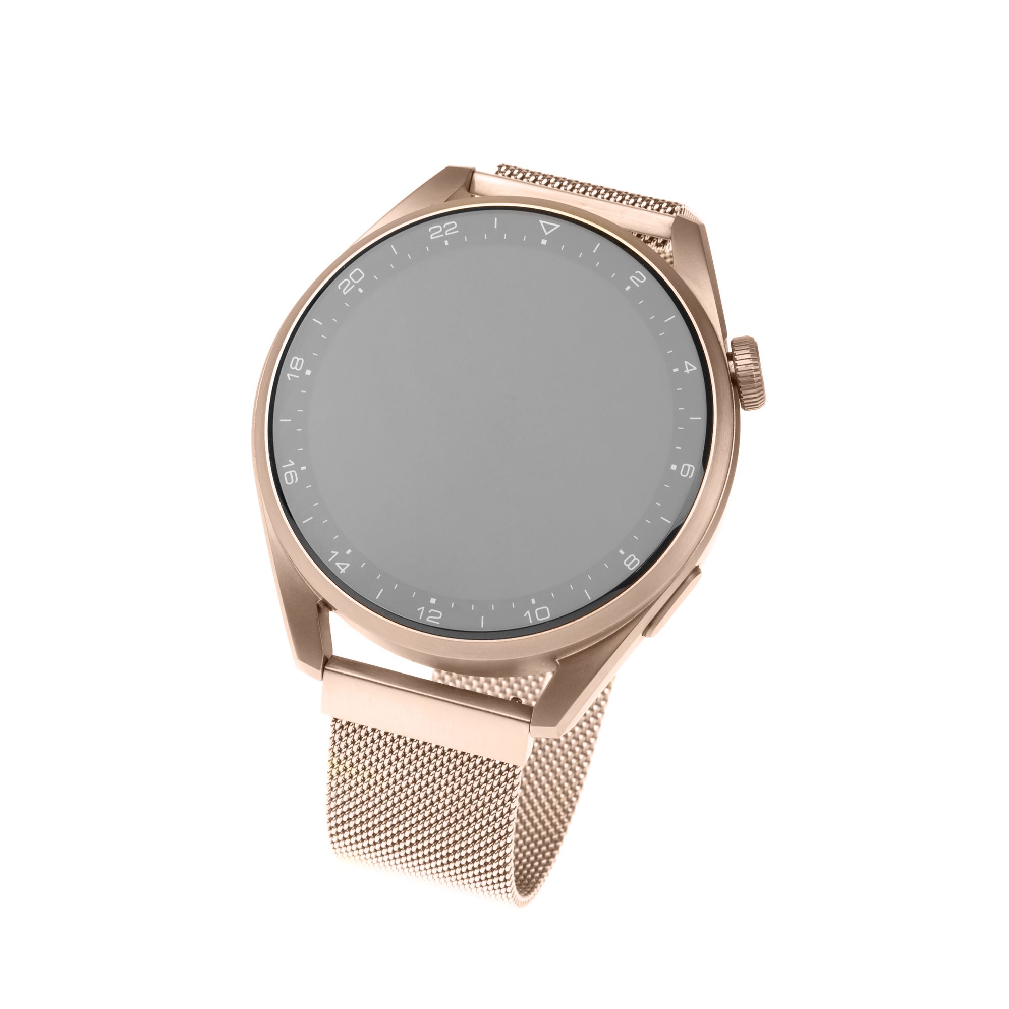 Síťovaný nerezový řemínek Mesh Strap s Quick Release 20mm pro smartwatch, růžové zlatý