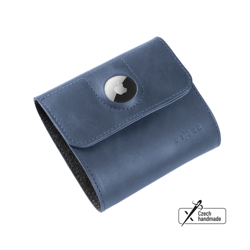 Kožená peněženka Classic Wallet for AirTag z pravé hovězí kůže, modrá