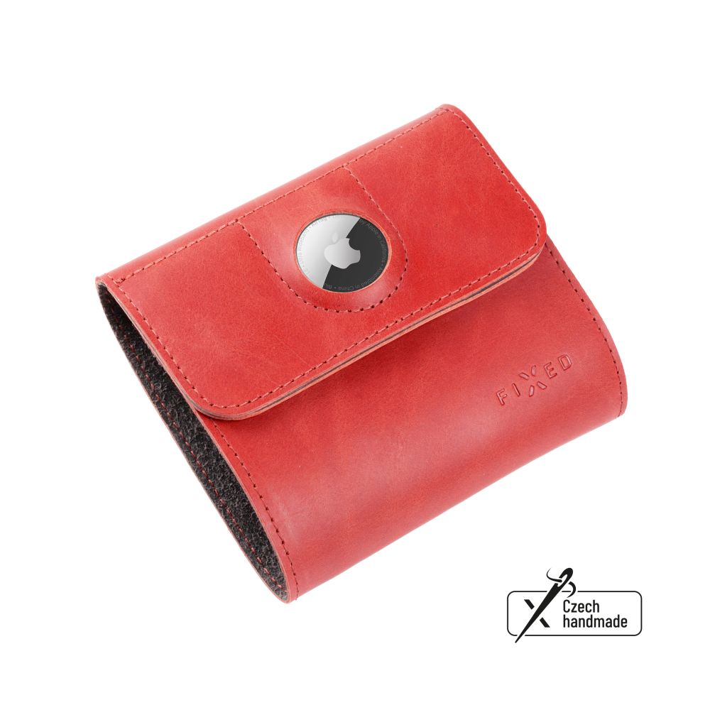 Kožená peněženka Classic Wallet for AirTag z pravé hovězí kůže, červená