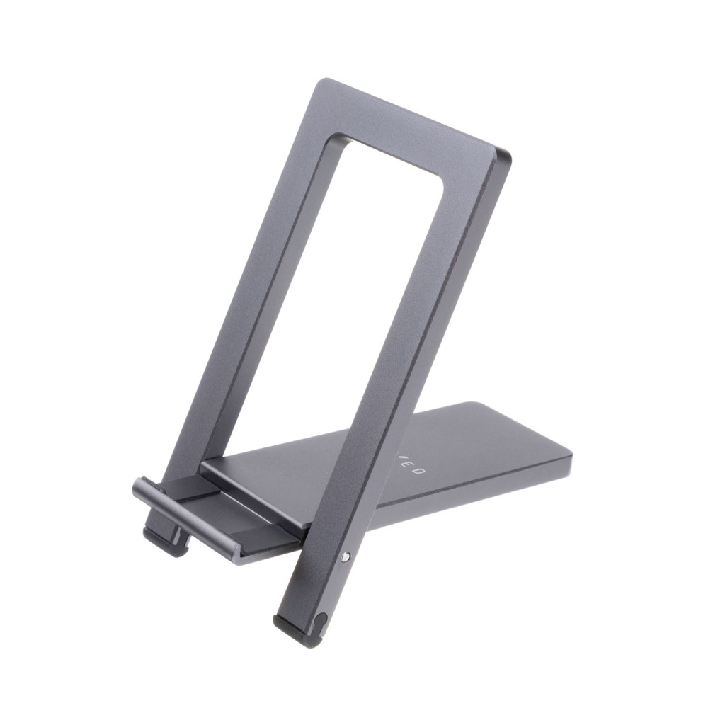 Hliníkový stojánek Frame Pocket na stůl pro mobilní telefony, space gray