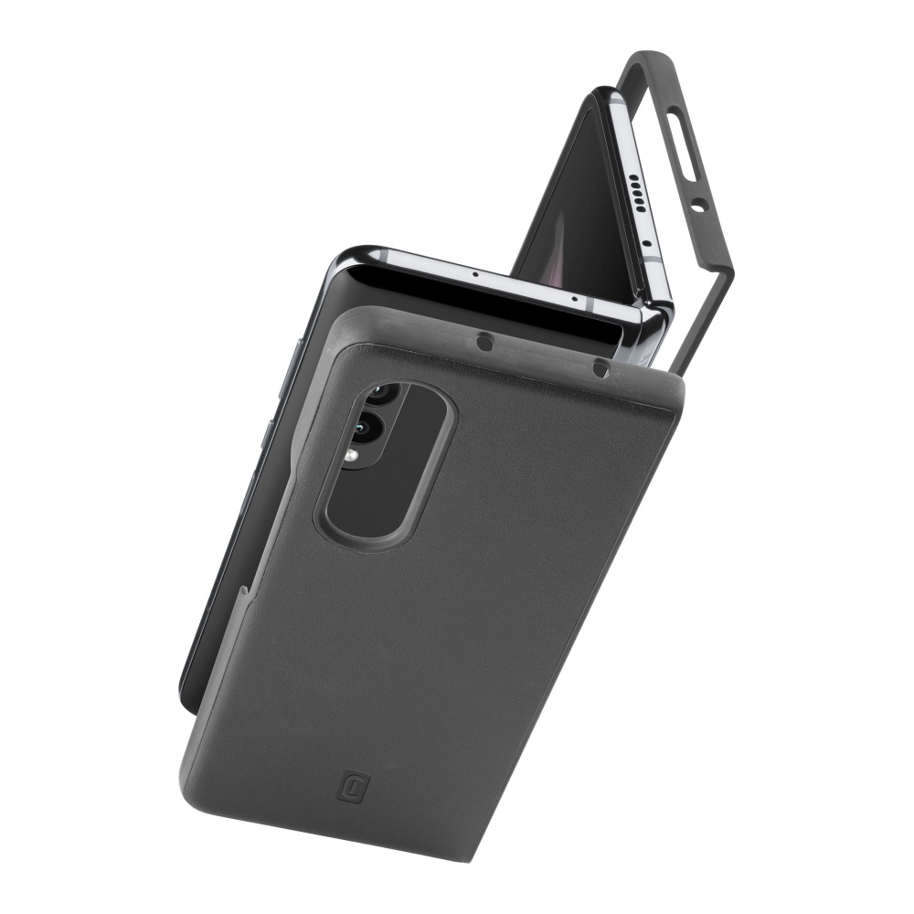 Ochranný kryt Fit Duo pro Samsung Galaxy Z Fold4, PU kůže, černý