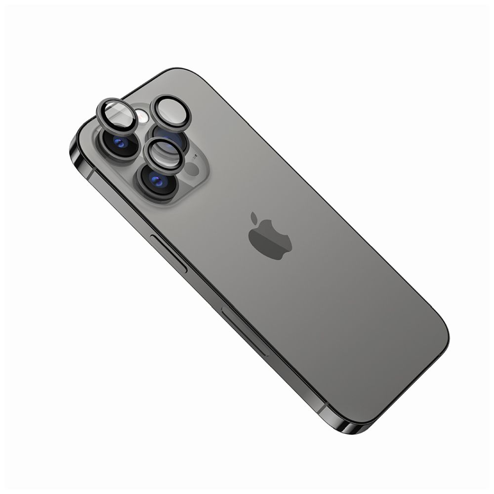 Ochranná skla čoček fotoaparátů Camera Glass pro Apple iPhone 11/12/12 Mini, space gray