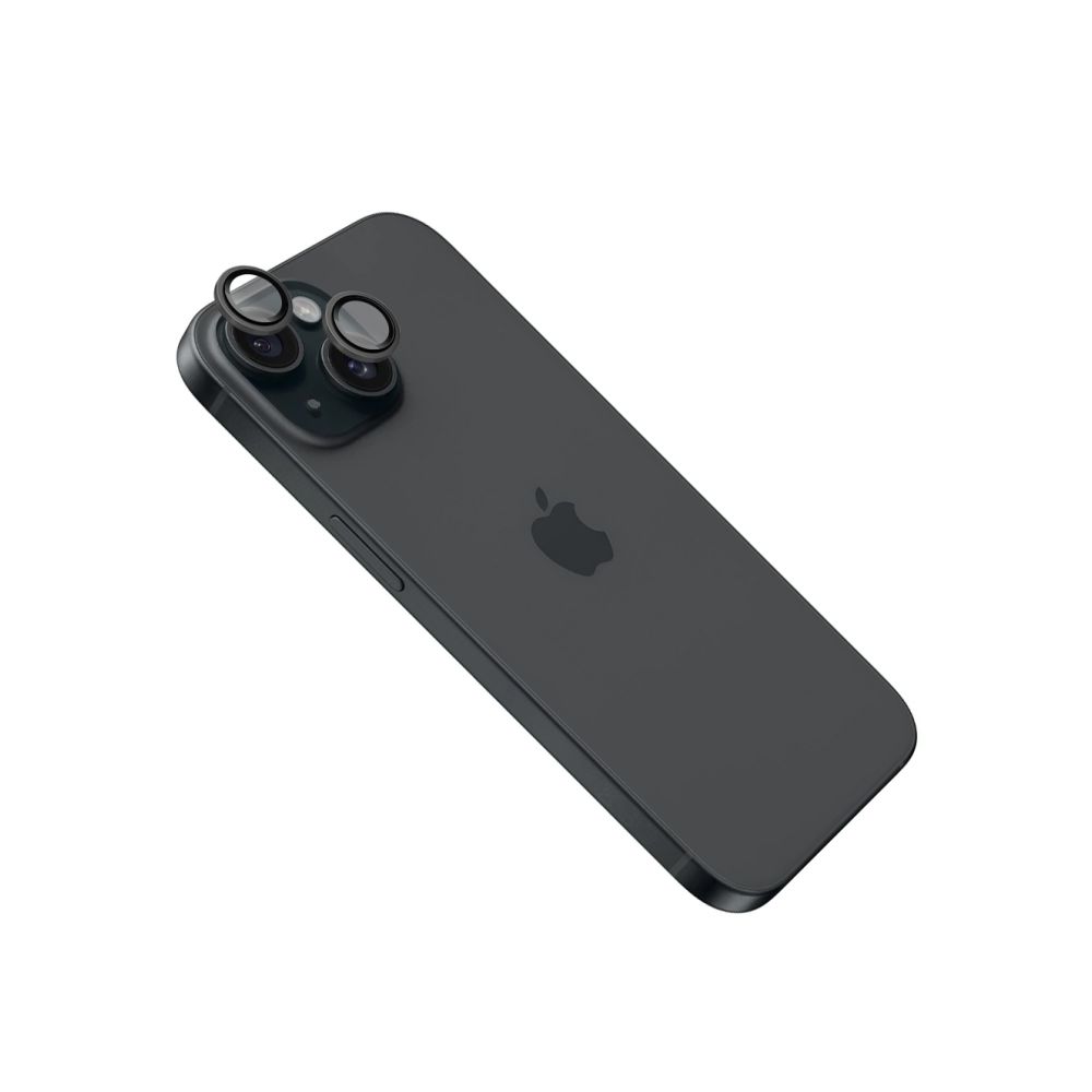 Ochranná skla čoček fotoaparátů Camera Glass pro Apple iPhone 15/15 Plus, space gray