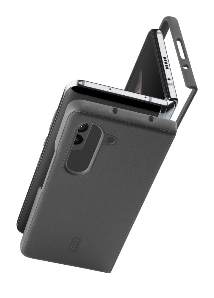 Ochranný kryt Fit Duo pro Samsung Galaxy Z Fold5, PU kůže, černý