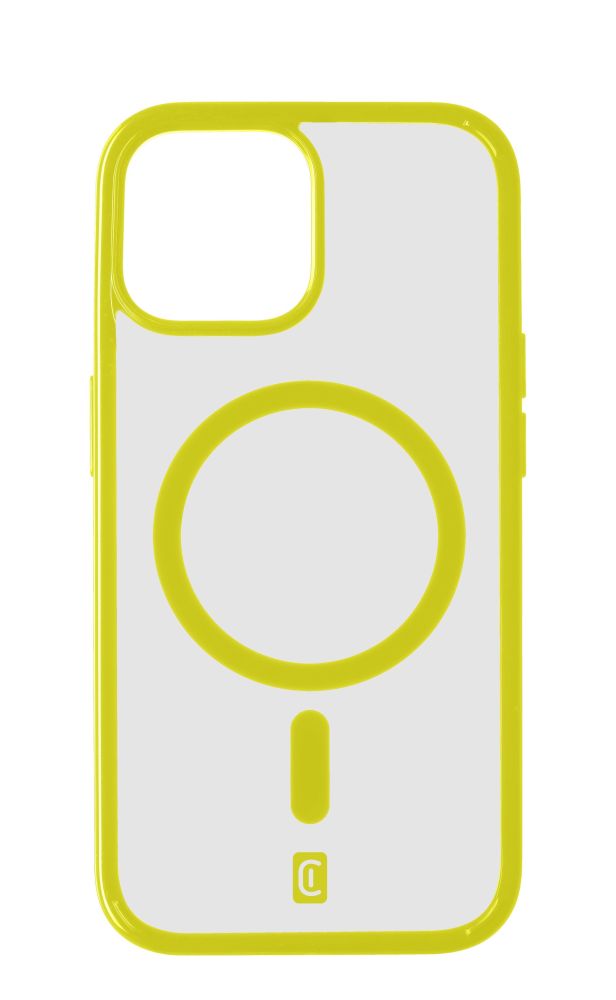 Zadní kryt Pop Mag s podporou Magsafe pro Apple iPhone 15, čirý / limetkový