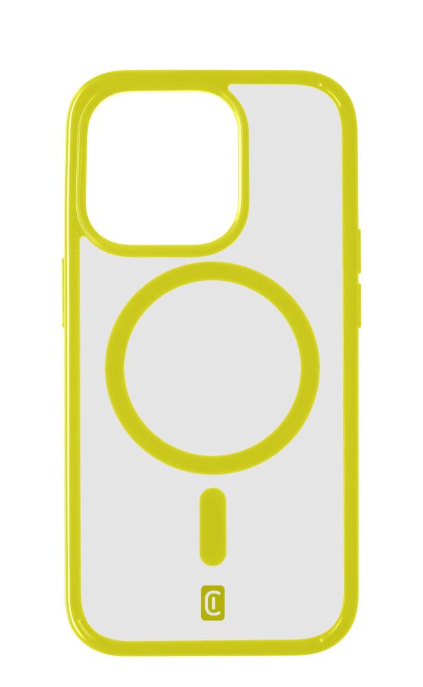 Zadní kryt Pop Mag s podporou Magsafe pro Apple iPhone 15 Pro Max, čirý / limetkový