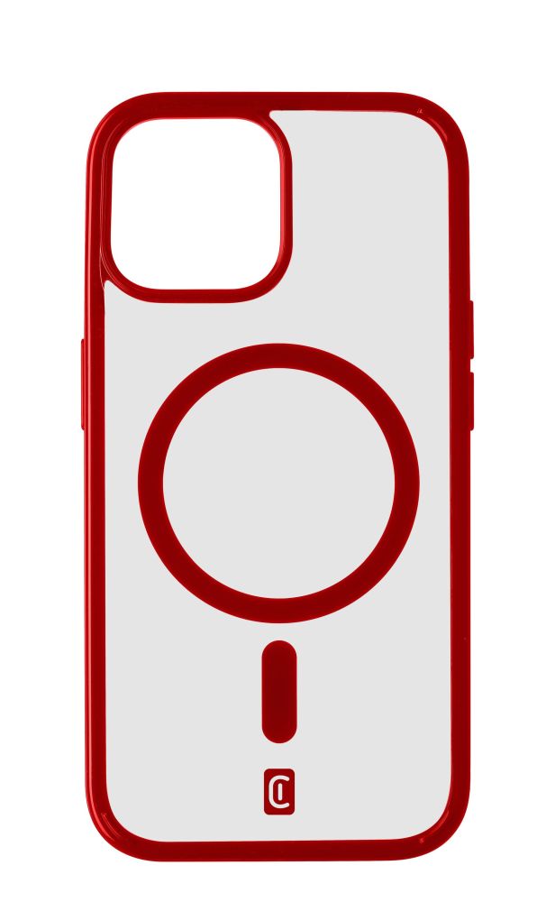 Zadní kryt Pop Mag s podporou Magsafe pro Apple iPhone 15, čirý / červený