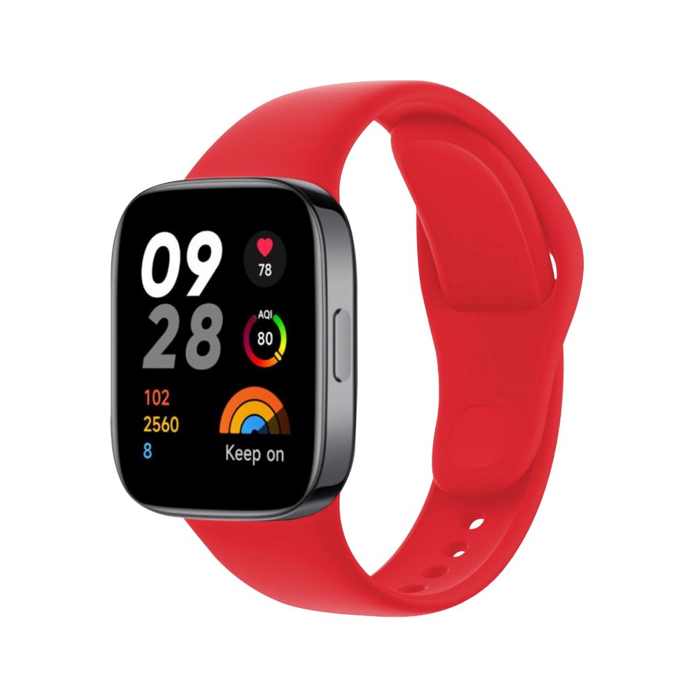 Silikonový řemínek Silicone Strap pro Xiaomi Redmi Watch 3, červený