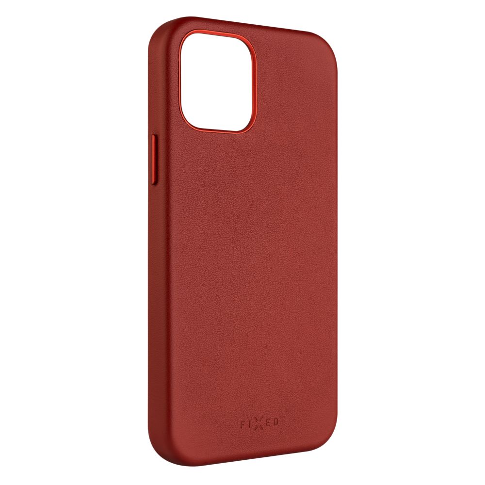 Kožený zadní kryt MagLeather s podporou MagSafe pro Apple iPhone 12/12 Pro, červený