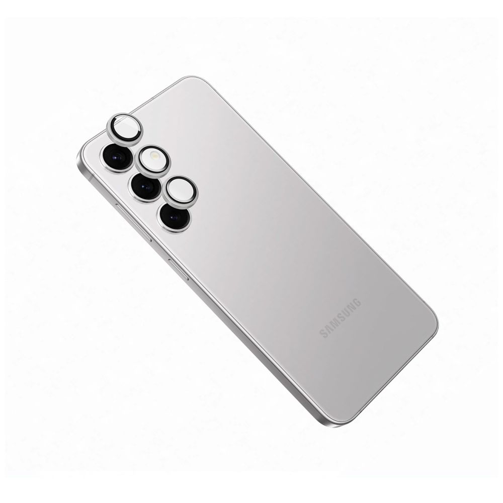 Ochranná skla čoček fotoaparátů Camera Glass pro Samsung Galaxy S24, stříbrná