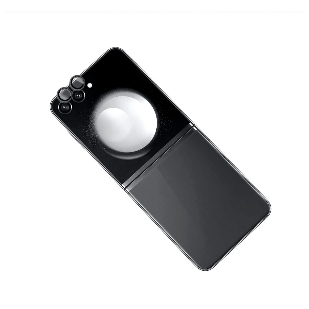 Ochranná skla čoček fotoaparátů Camera Glass pro Samsung Galaxy Z Flip 5 5G, černá