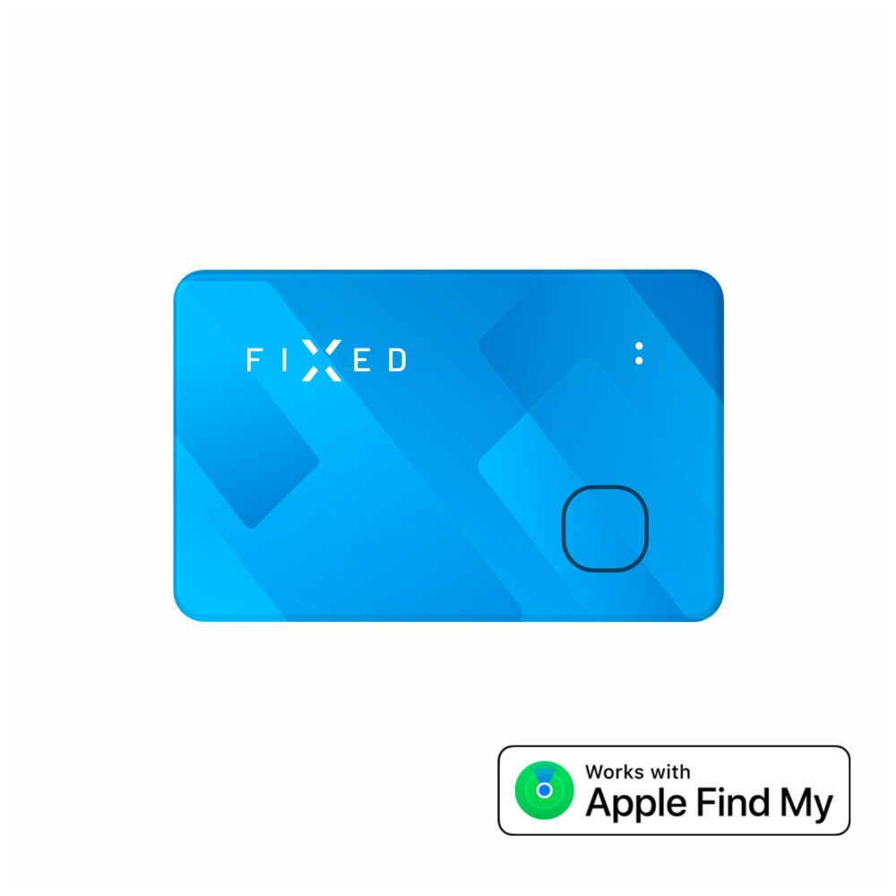 Smart tracker Tag Card s podporou Find My, bezdrátové nabíjení, modrý