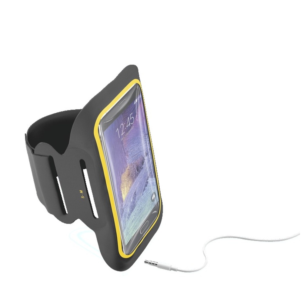 Sportovní soft pouzdro ARMBAND FITNESS, pro smartphony do velikosti 5,5", černé