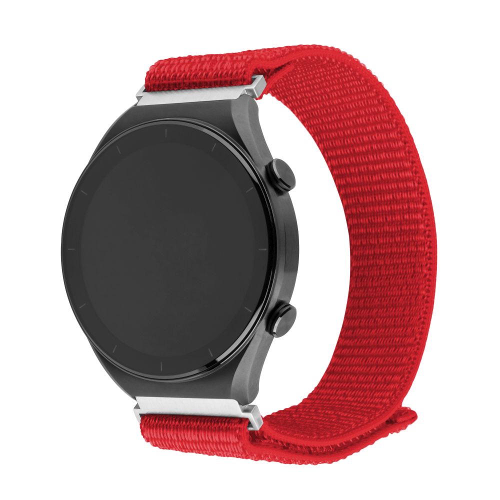 Nylonový řemínek Nylon Sporty Strap s Quick Release 20mm pro smartwatch, červený