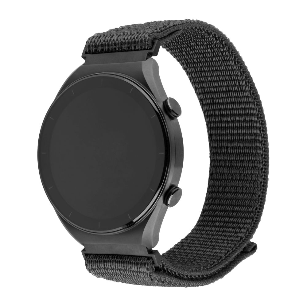 Nylonový řemínek Nylon Sporty Strap s Quick Release 20mm pro smartwatch, tmavě šedý