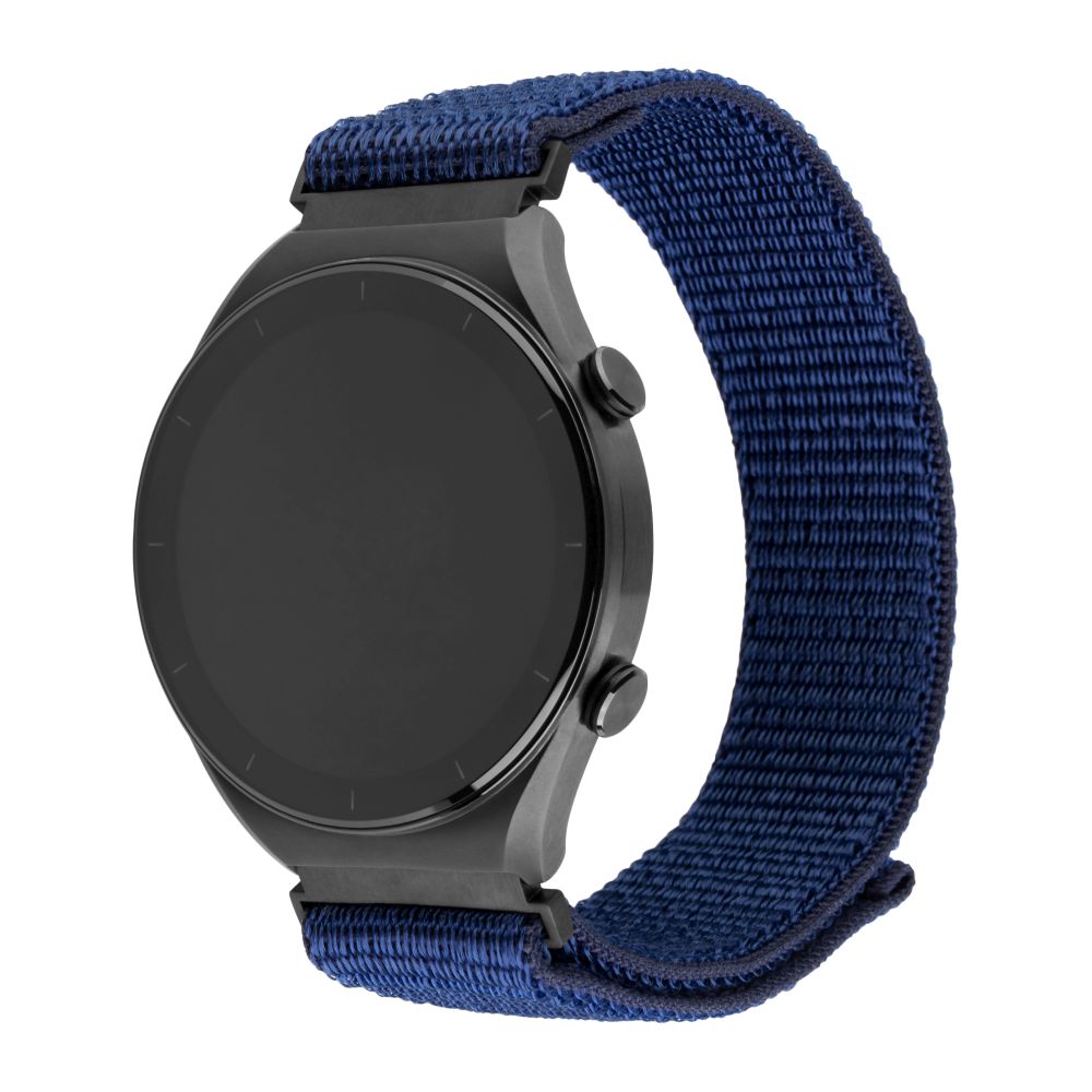 Nylonový řemínek Nylon Sporty Strap s Quick Release 22mm pro smartwatch, tmavě modrý