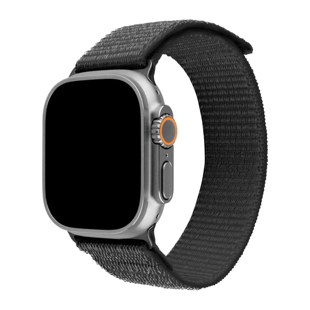 Nylonový řemínek Nylon Sporty Strap pro Apple Watch Ultra 49mm, tmavě šedý