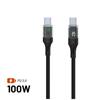 FIXED Cable USB-C/USB-C with display, PD support, 2m, USB 2.0, 100W, black