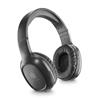 Bluetooth Music Sound Basic headphones with headband and microphone, black
