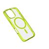 Cellularline Iconic Mag Back Cover with Magsafe Support for Apple iPhone 16 Pro Max, Clear/Lime