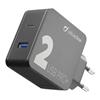 Síťová nabíječka Cellularline Multipower 2 PRO+ s technologií Smartphone Detect, USB-C + USB port, 36W, černá