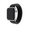 Elastický nylonový řemínek FIXED Nylon Strap pro Apple Watch 42/44/45mm, velikost L, černý