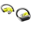 True wireless Cellularline Sprinter headphones with sports extensions, black-yellow
