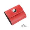 Kožená peněženka FIXED Classic Wallet for AirTag z pravé hovězí kůže, červená