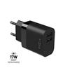 FIXED Dual USB Travel Charger 17W, black