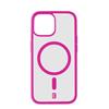 Zadní kryt Cellularline Pop Mag s podporou Magsafe pro Apple iPhone 15, čirý / růžový