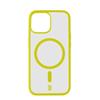 Cellularline Pop Mag Back Cover with Magsafe Support for Apple iPhone 15, Clear/Lime