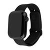 FIXED Silicone Sporty Strap Set für Apple Watch 42/44/45 mm, schwarz