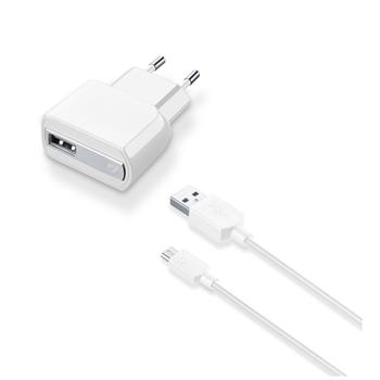 CellularLine travel charger with data cable and microUSB connector, 2A