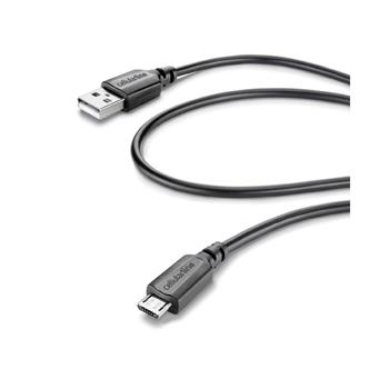 Dátový USB kábel CELLULARLINE s konektorom microUSB, 120 cm, čierny