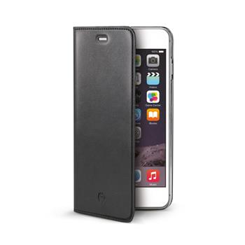 Ultra tenké puzdro typu kniha CELLY Air pre Apple iPhone 6/6S, PU kože, čierne