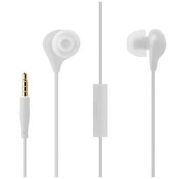 Vodotesné slúchadlá do uší s mikrofónom FIXED EGG1, IPX3, biele